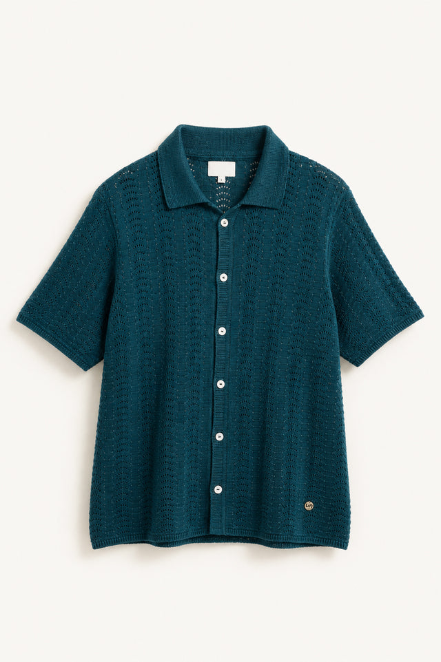 IMPURITY 01 - POINTELLE KNIT COTTON SHIRT