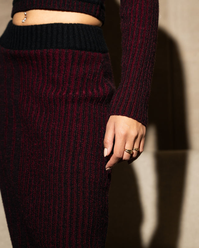 CRANBERRY KNITTED SKIRT