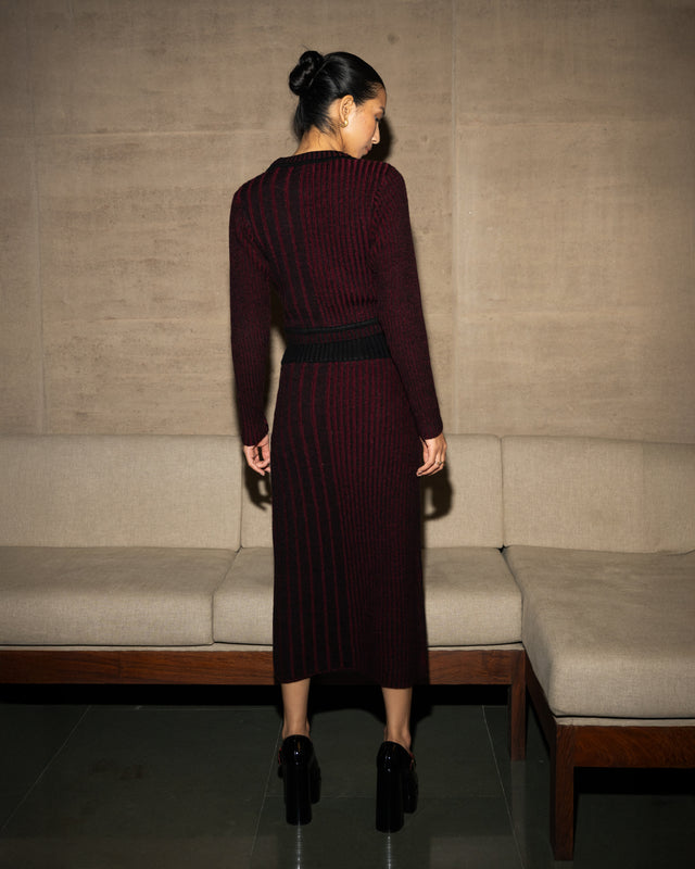 CRANBERRY KNITTED SKIRT