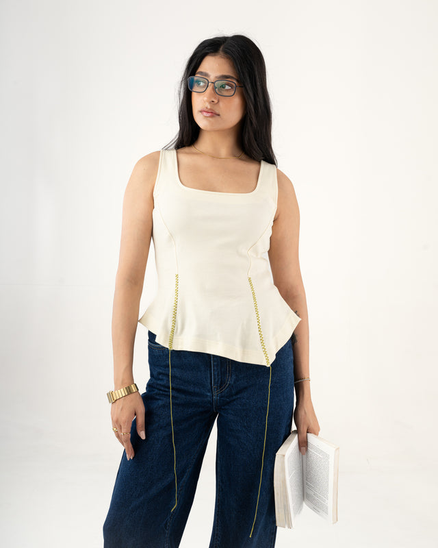 IMPURITY 14 - HAND EMBROIDERED ORGANIC COTTON TOP
