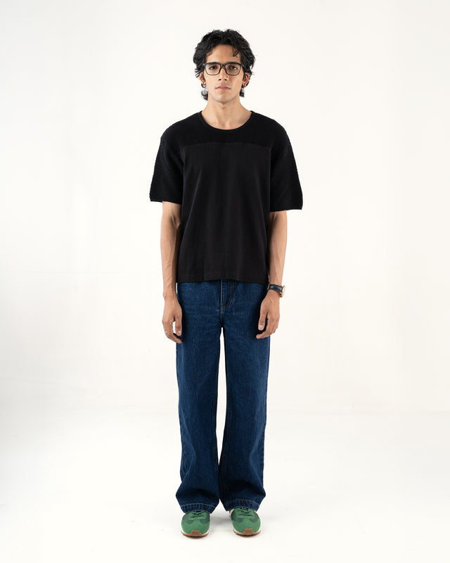 IMPURITY 17 - ORGANIC COTTON T-SHIRT WITH FLAT KNITTED YOKE