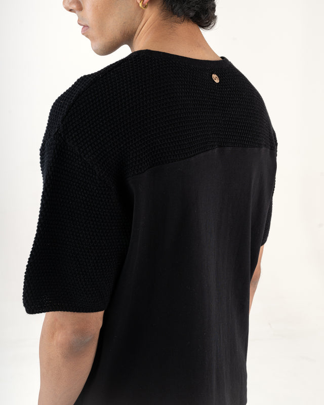 IMPURITY 17 - ORGANIC COTTON T-SHIRT WITH FLAT KNITTED YOKE