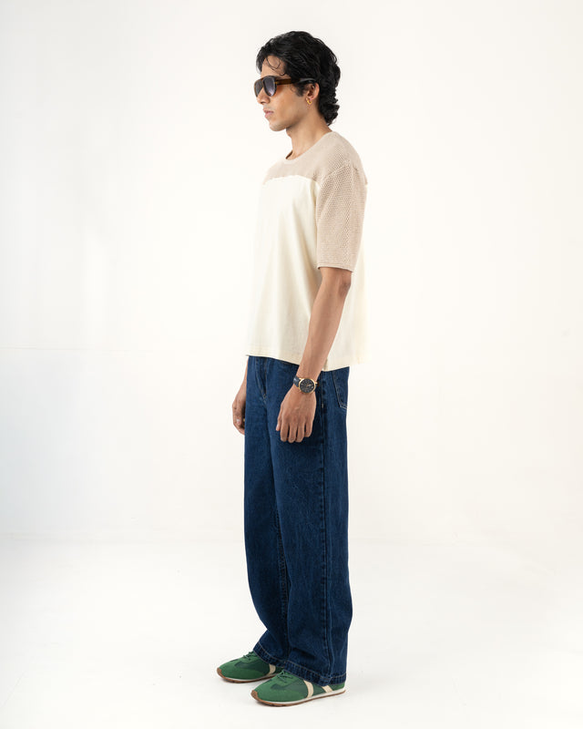 IMPURITY 17 - ORGANIC COTTON T-SHIRT WITH FLAT KNITTED YOKE