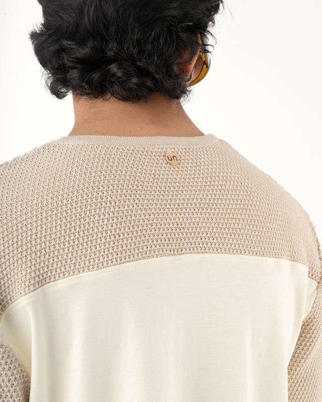IMPURITY 17 - ORGANIC COTTON T-SHIRT WITH FLAT KNITTED YOKE