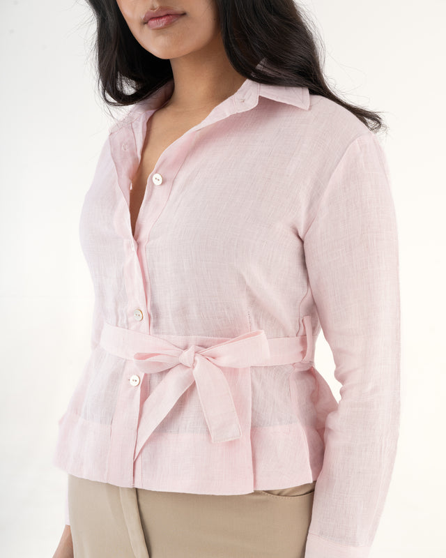 IMPURITY 07 - LINEN PEPLUM SHIRT