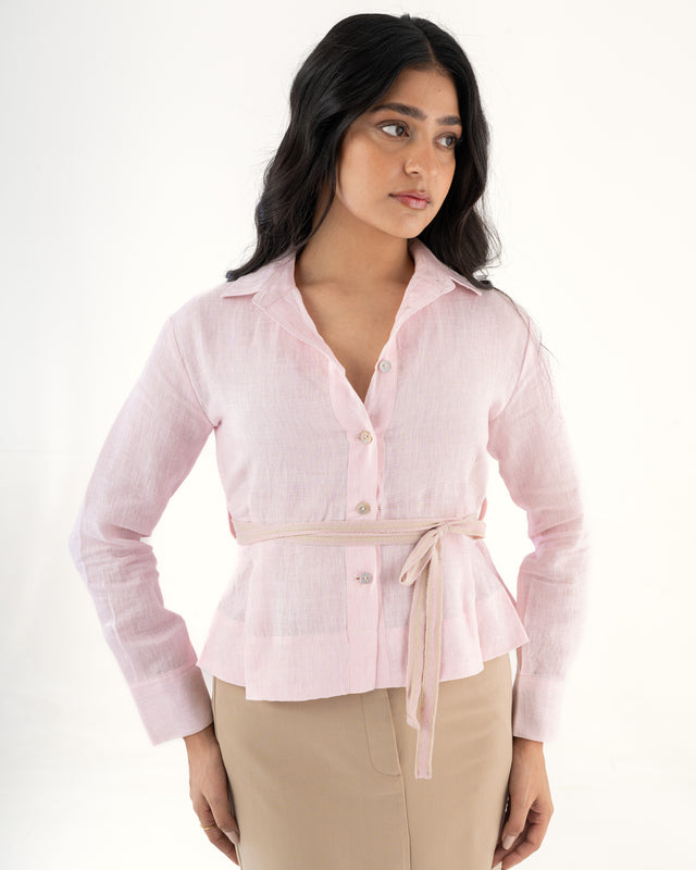 IMPURITY 07 - LINEN PEPLUM SHIRT