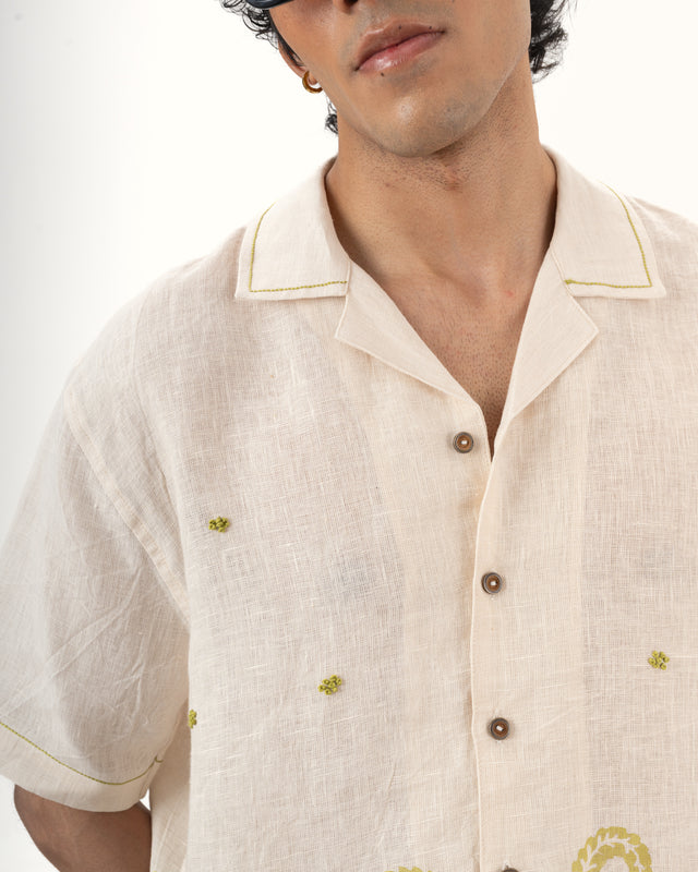 IMPURITY 06 - BLOCK PRINTED AMBI LINEN CAMP SHIRT