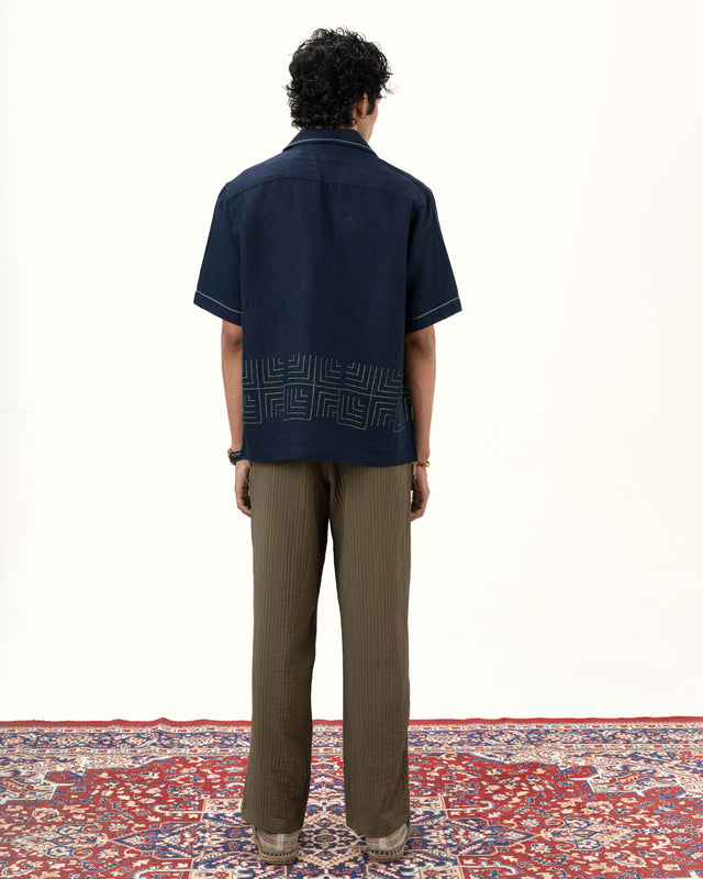 IMPURITY 20 - BLOCK PRINTED DABBA LINEN CAMP SHIRT