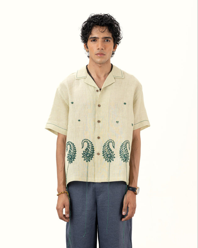 IMPURITY 06 - BLOCK PRINTED AMBI LINEN CAMP SHIRT