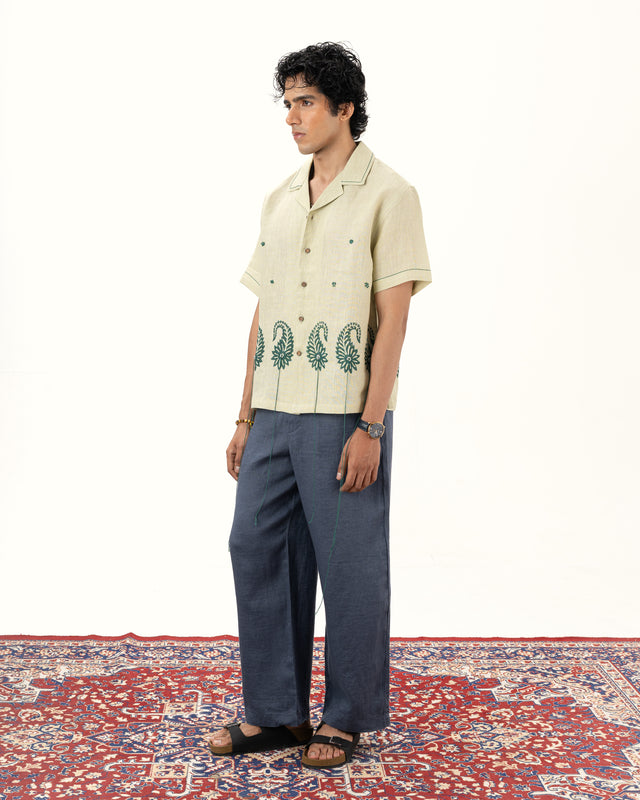 IMPURITY 06 - BLOCK PRINTED AMBI LINEN CAMP SHIRT