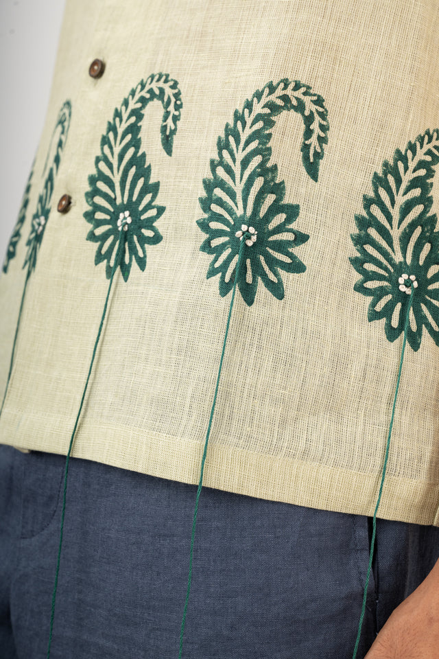 IMPURITY 06 - BLOCK PRINTED AMBI LINEN CAMP SHIRT