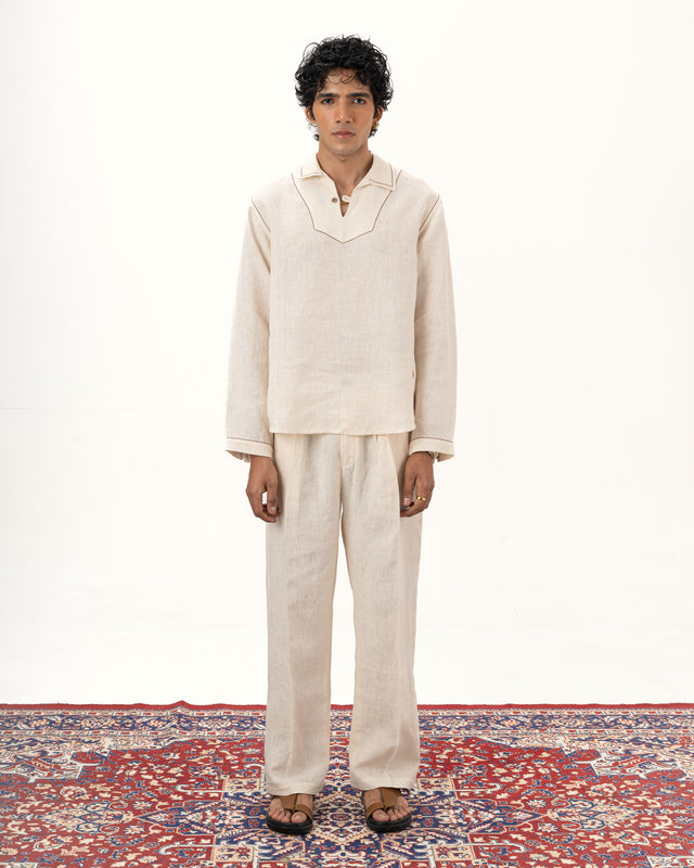 IMPURITY 10 - BARE LINEN RELAXED FIT SHURTA