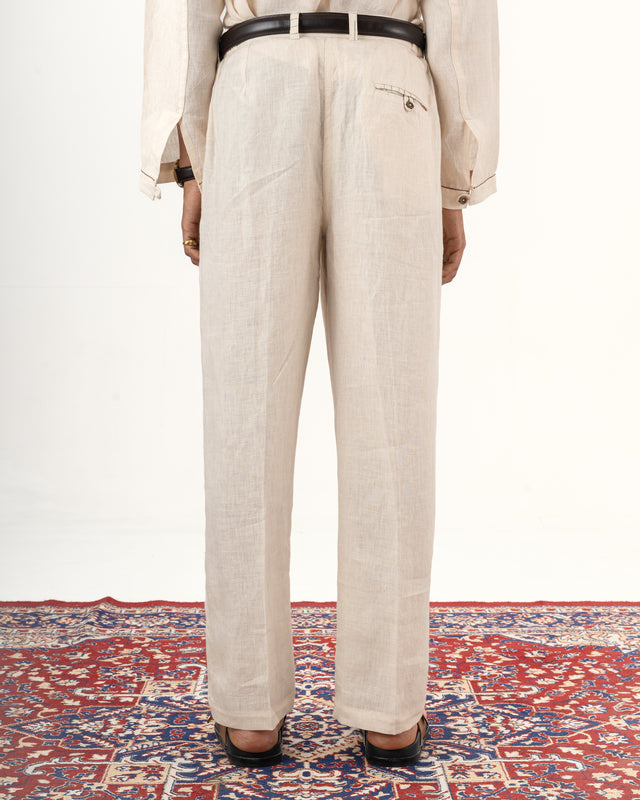 IMPURITY 15 - ELASTICTED LINEN TAILORED PANTS MEN