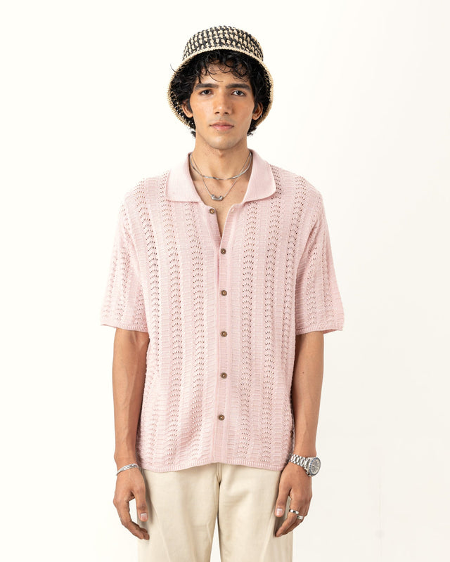 IMPURITY 01 - POINTELLE KNIT COTTON SHIRT