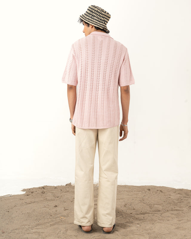 IMPURITY 01 - POINTELLE KNIT COTTON SHIRT