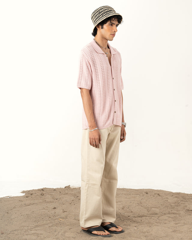IMPURITY 01 - POINTELLE KNIT COTTON SHIRT