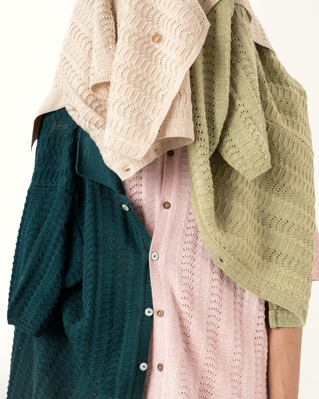 IMPURITY 01 - POINTELLE KNIT COTTON SHIRT