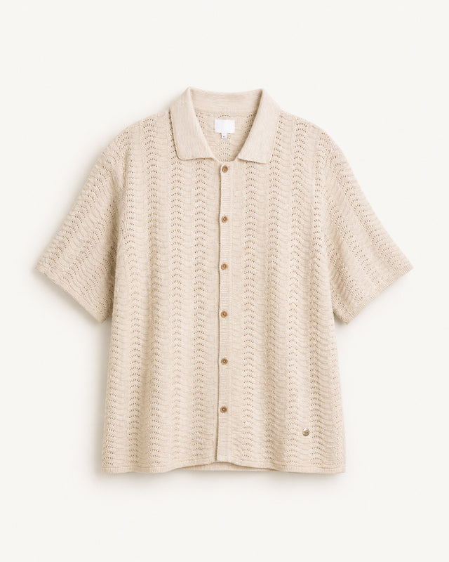 IMPURITY 01 - POINTELLE KNIT COTTON SHIRT