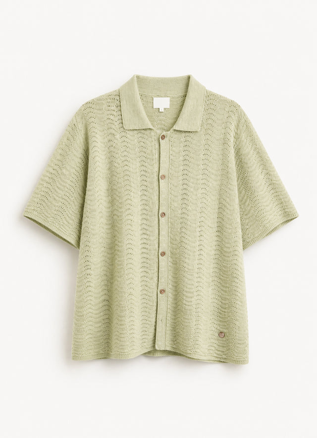 IMPURITY 01 - POINTELLE KNIT COTTON SHIRT