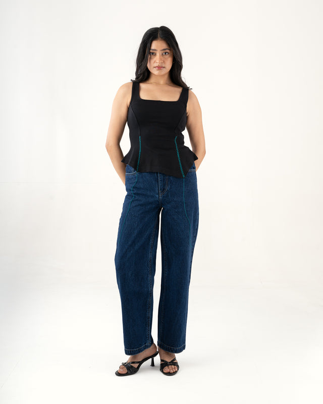 IMPURITY 14 - HAND  EMBROIDERED ORGANIC COTTON TOP