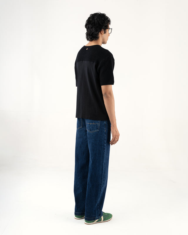 IMPURITY 17 - ORGANIC COTTON T-SHIRT WITH FLAT KNITTED YOKE