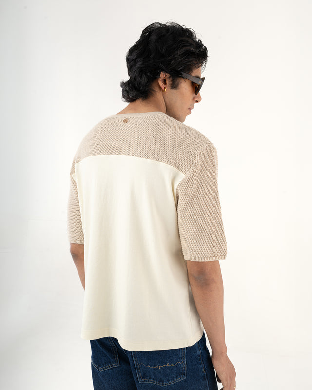 IMPURITY 17 - ORGANIC COTTON T-SHIRT WITH FLAT KNITTED YOKE