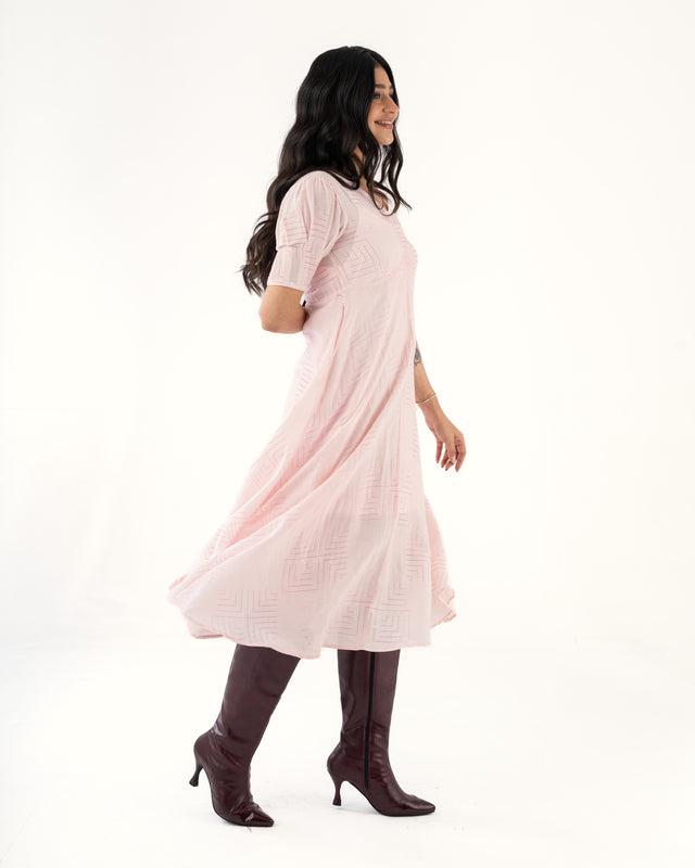 IMPURITY 11 - AHIMSA SILK BLOCK PRINTED SUN-DRESS