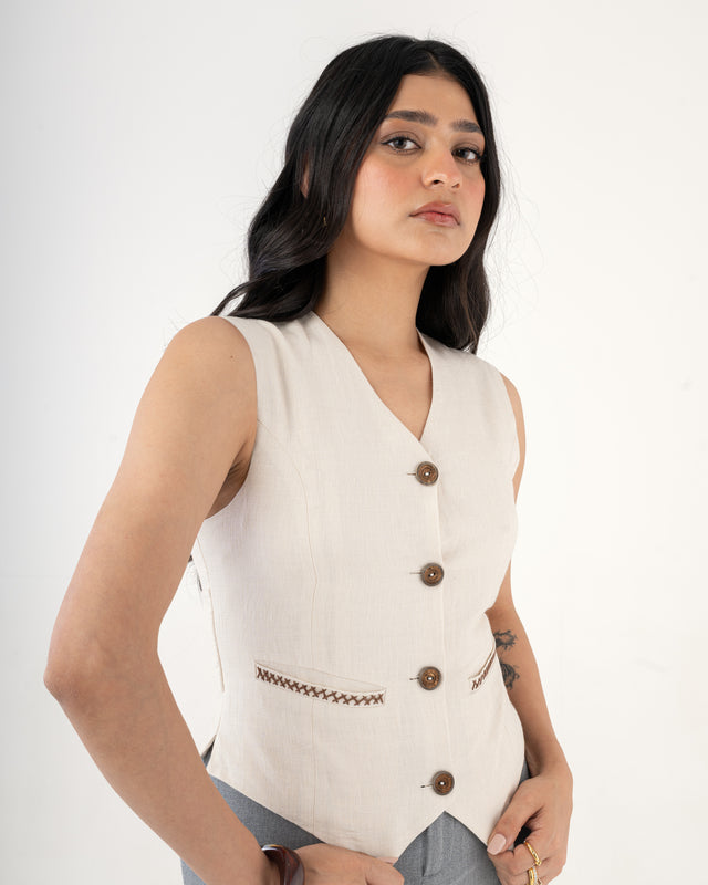 IMPURITY 12 - LINEN TAILORED WAIST COAT