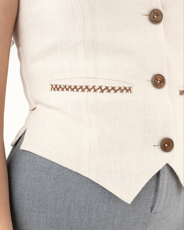 IMPURITY 12 - LINEN TAILORED WAIST COAT