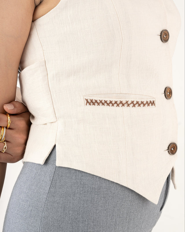 IMPURITY 12 - LINEN TAILORED WAIST COAT