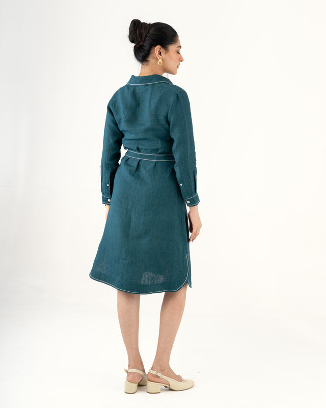 IMPURITY 19 - BARE LINEN RELAXED FIT SHIRT DRESS