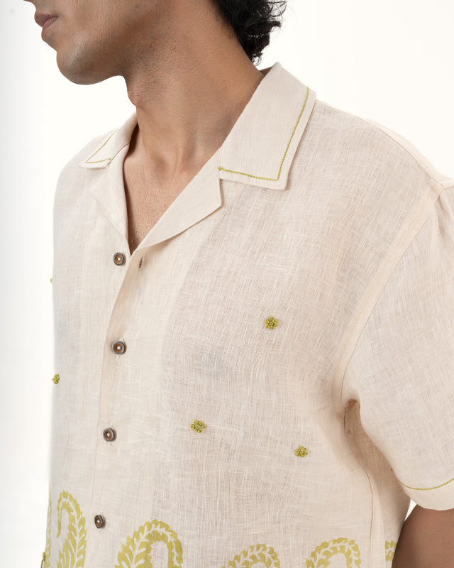 IMPURITY 06 - BLOCK PRINTED AMBI LINEN CAMP SHIRT