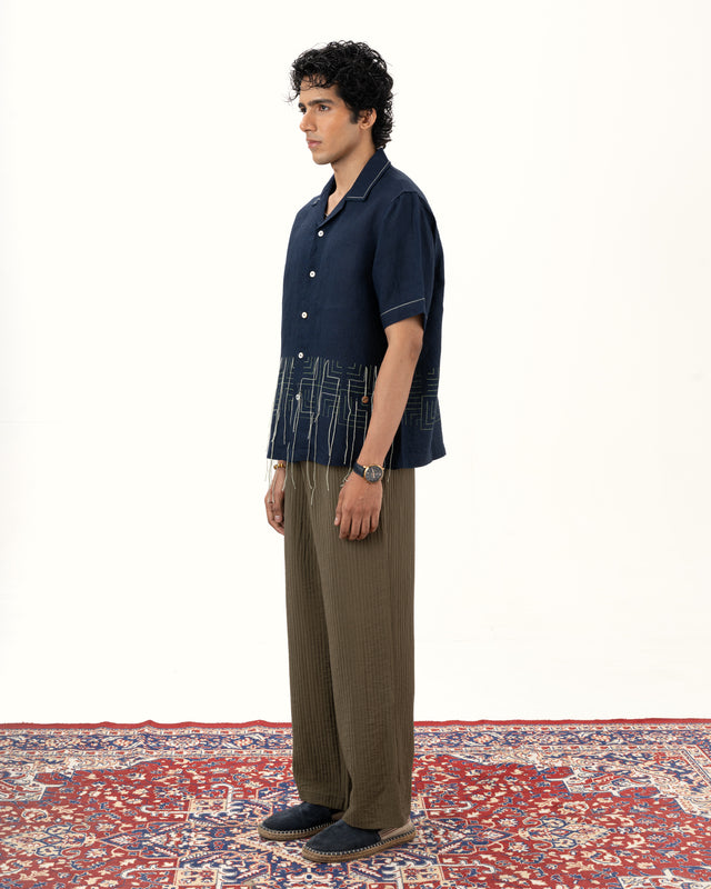 IMPURITY 20 - BLOCK PRINTED DABBA LINEN CAMP SHIRT
