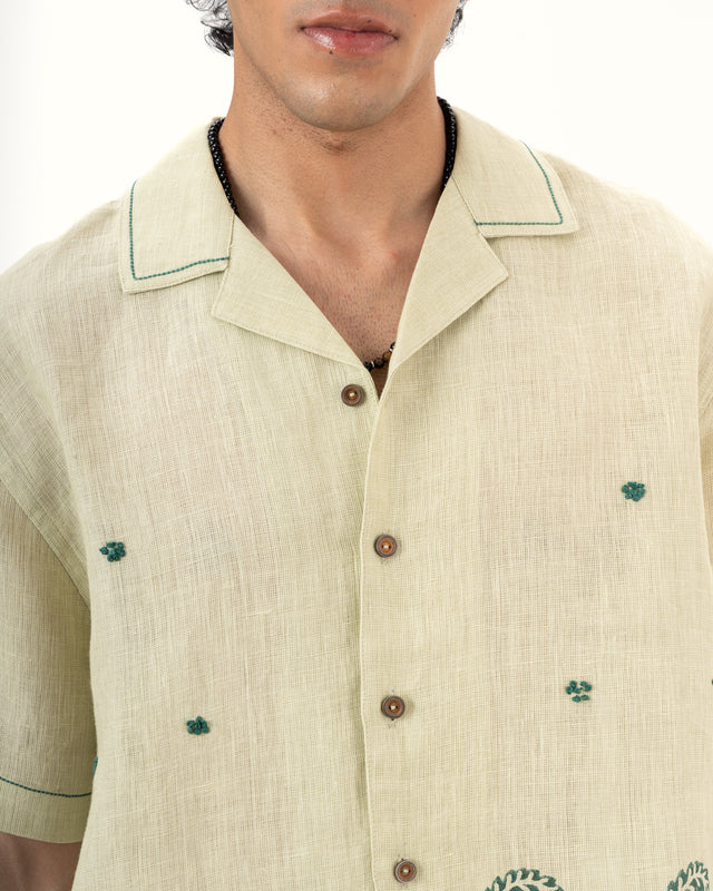 IMPURITY 06 - BLOCK PRINTED AMBI LINEN CAMP SHIRT