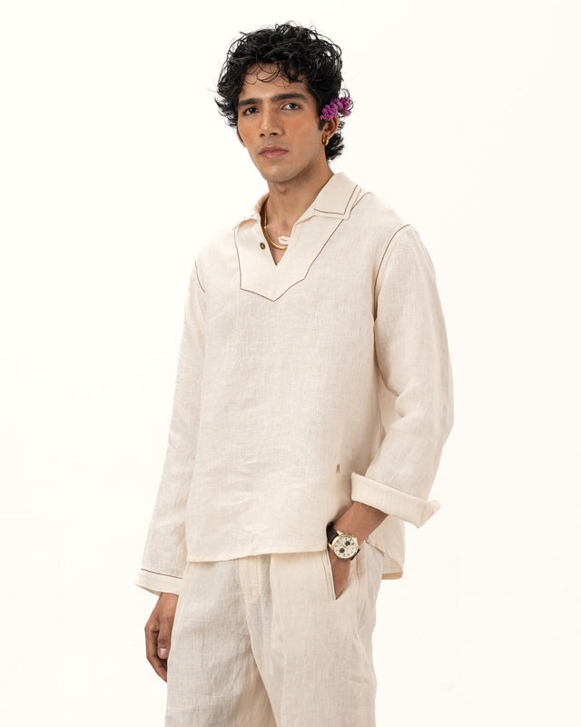 IMPURITY 10 - BARE LINEN RELAXED FIT SHURTA