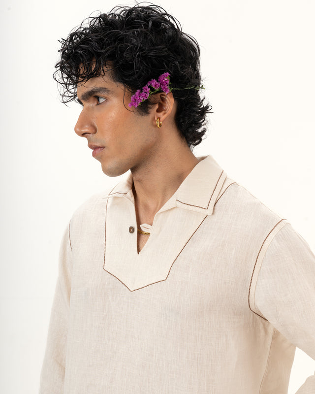 IMPURITY 10 - BARE LINEN RELAXED FIT SHURTA