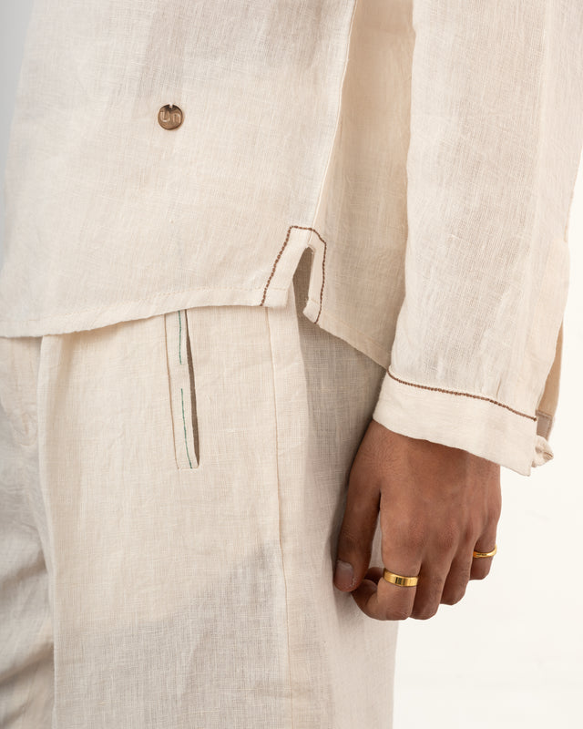 IMPURITY 10 - BARE LINEN RELAXED FIT SHURTA