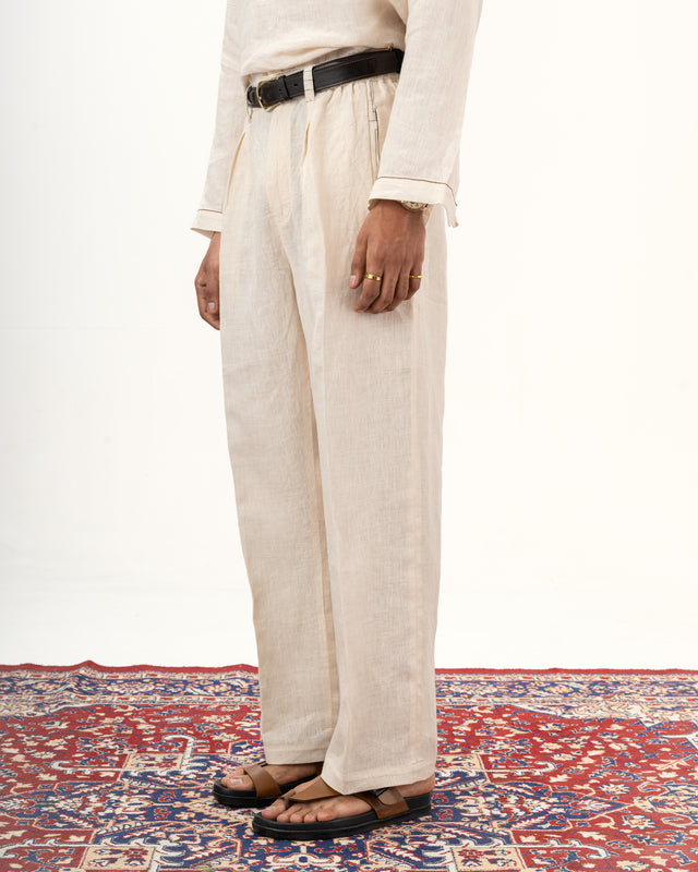 IMPURITY 15 - ELASTICTED LINEN TAILORED PANTS MEN