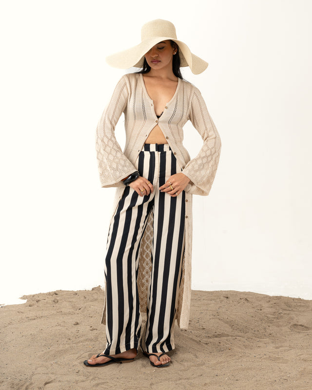 IMPURITY 02 - POINTELLE KNIT COTTON SHIRT DRESS