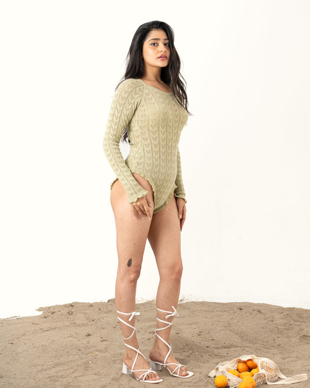 IMPURITY 05 - POINTELLE KNIT COTTON BODYSUIT
